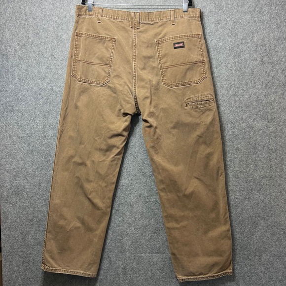 Dickies Men's 40x30 Brown Work Pants Relaxed Fit Utility Canvas Carpenter - Picture 8 of 10